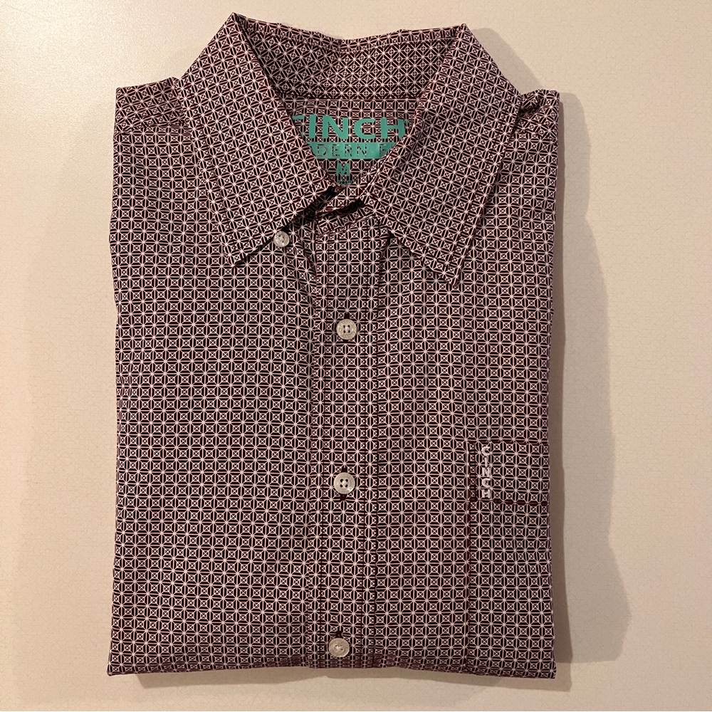 Cinch Men's Modern Fit Plaid Shirt - Red